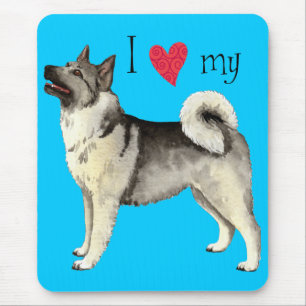 I Liebe mein norwegisches Elkhound Mousepad
