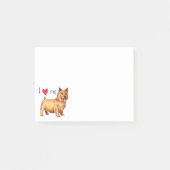 I Liebe mein Norwich-Terrier Post-it Klebezettel (Vorderseite)