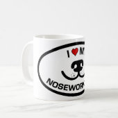 I Liebe mein Nosework Hund Kaffeetasse (Vorderseite Links)