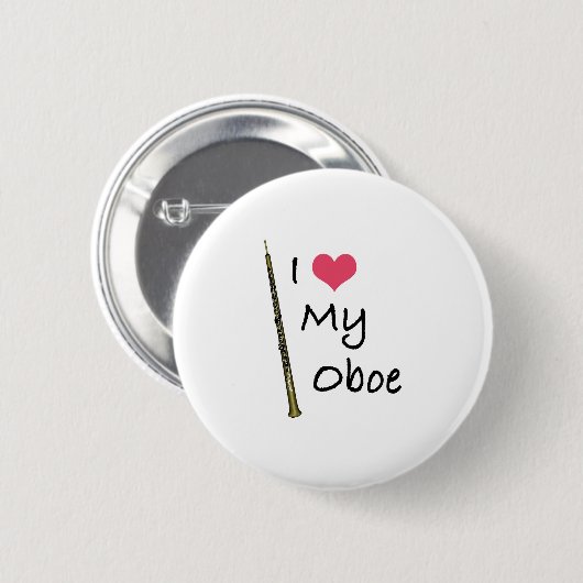 I Liebe mein Oboe Button (Vorne & Hinten)