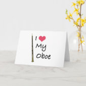 I Liebe mein Oboe Karte (Gelbe Blume)