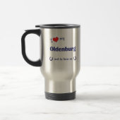 I Liebe mein Oldenburg (männliches Pferd) Reisebecher (Links)