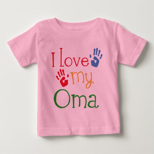I Liebe mein Oma Geschenk Handprints Baby T-shirt (Vorderseite)