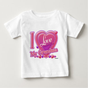 I Liebe Mein Oma rosa/lila - Herz Baby T-shirt