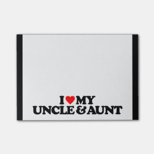 I LIEBE MEIN ONKEL U. TANTE POST-IT KLEBEZETTEL