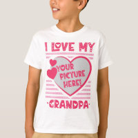 I Liebe Mein Opa Custom Opa Foto T - Shirt