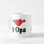 I Liebe mein Opa Geschenk Kaffeetasse (Vorderseite Links)