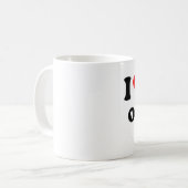 I Liebe mein Oracle Kaffeetasse (Vorderseite Links)