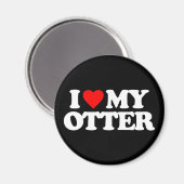 I LIEBE MEIN OTTER MAGNET (Vorderseite/Rückseite)