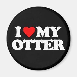 I LIEBE MEIN OTTER MAGNET