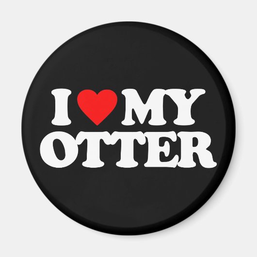 I LIEBE MEIN OTTER MAGNET (Vorne)