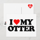 I LIEBE MEIN OTTER POSTKARTE (Vorne/Hinten)
