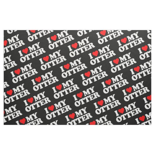 I LIEBE MEIN OTTER STOFF (Fat Quarter (45,7 x 55,9 cm))