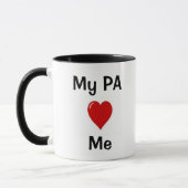 I Liebe mein PA und meine PA-Lieben ich! Tasse (Links)