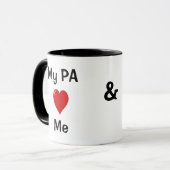 I Liebe mein PA und meine PA-Lieben ich! Tasse (Vorderseite Links)