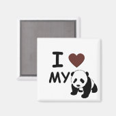 I LIEBE MEIN PANDA MAGNET (Vorderseite/Rückseite)