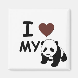 I LIEBE MEIN PANDA MAGNET
