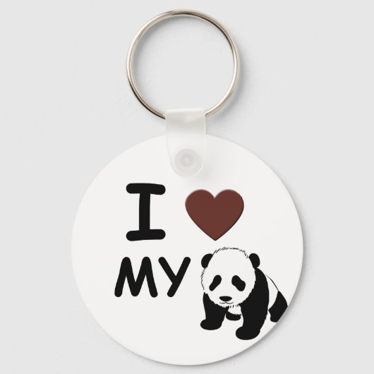 I LIEBE MEIN PANDA SCHLÜSSELANHÄNGER (Vorderseite)