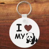 I LIEBE MEIN PANDA SCHLÜSSELANHÄNGER (Vorderseite)
