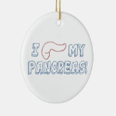 I Liebe mein Pankreas Keramik Ornament (Rechts)