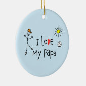 I Liebe Mein Papa-Foto Keramik Ornament (Rechts)