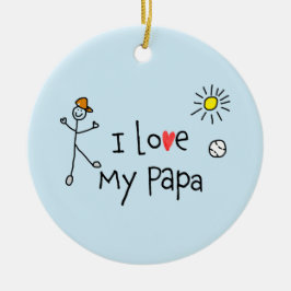 I Liebe Mein Papa-Foto Keramik Ornament