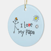 I Liebe Mein Papa-Foto Keramik Ornament (Links)