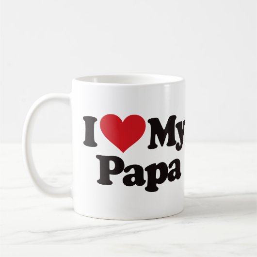 I Liebe mein Papa Kaffeetasse (Links)