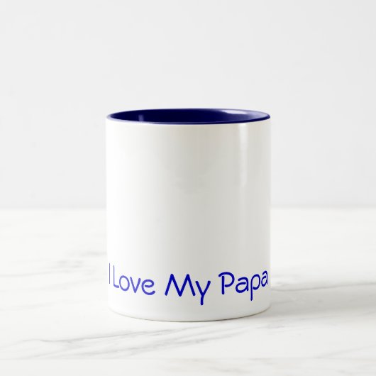 I Liebe mein Papa Zweifarbige Tasse (Mittel)