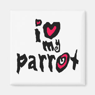 I Liebe mein Papagei Magnet