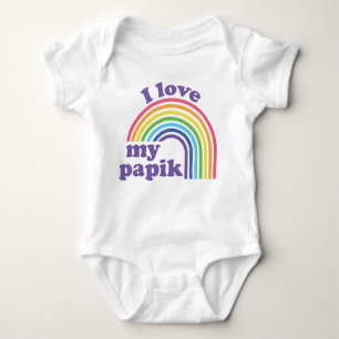 I Liebe Mein Papik - Niedlicher Regenbogen Baby Strampler