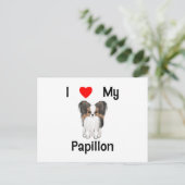 I Liebe Mein Papillon (Bild) Postkarte (Stehend Vorderseite)