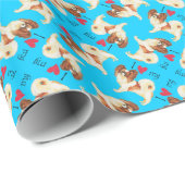 I Liebe mein Papillon Geschenkpapier (Rolleneckpunkt)
