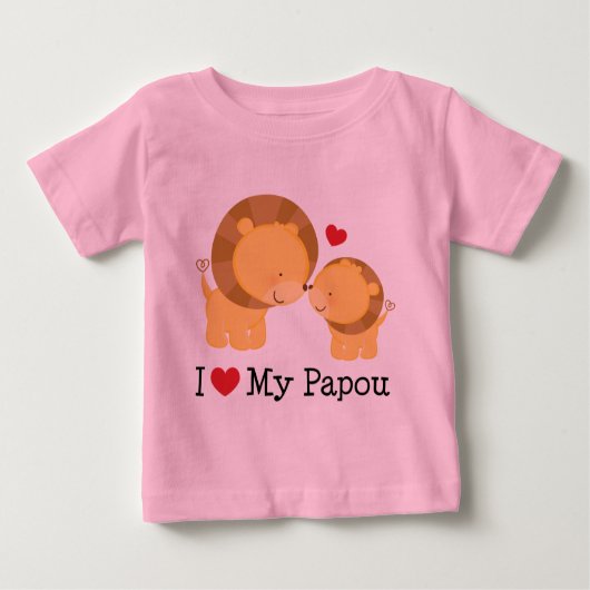 I Liebe mein Papou Baby T-shirt (Vorderseite)