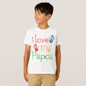 I Liebe mein Papou (Handprints) T-Shirt (Vorne ganz)
