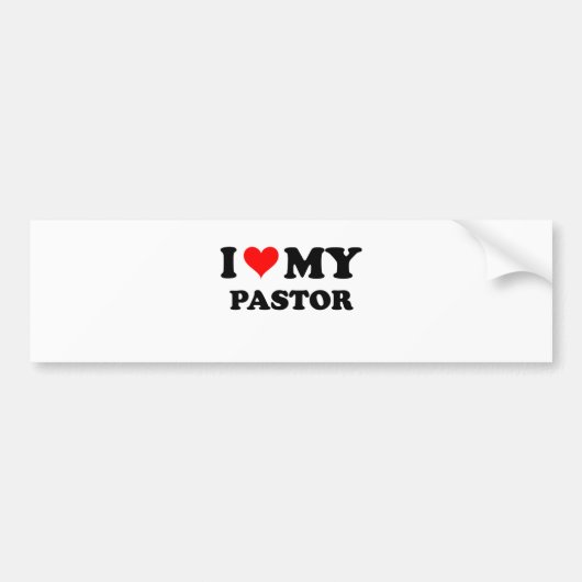 I Liebe mein Pastor Autoaufkleber (Vorne)