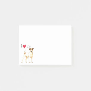 I Liebe mein Pastor-Russell-Terrier Post-it Klebezettel