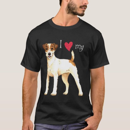I Liebe mein Pastor-Russell-Terrier T-Shirt (Vorderseite)