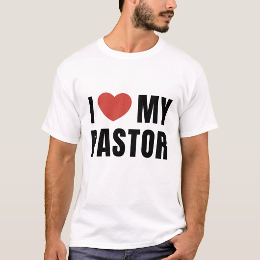 I LIEBE MEIN PASTOR T-Shirt (Vorderseite)