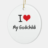 I Liebe mein Patentkind Keramik Ornament (Links)