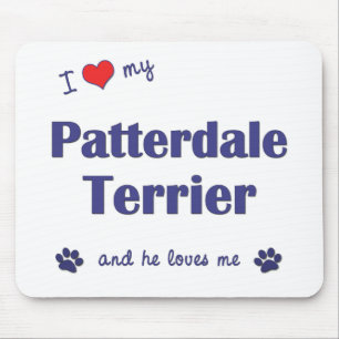 I Liebe mein Patterdale Terrier (männlicher Hund) Mousepad