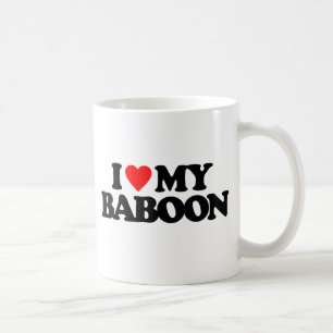 I LIEBE MEIN PAVIAN KAFFEETASSE