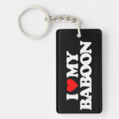 I LIEBE MEIN PAVIAN SCHLÜSSELANHÄNGER (Vorderseite)