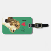 I Liebe mein PBGV Gepäckanhänger (Vorderseite horizontal)