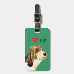 I Liebe mein PBGV Gepäckanhänger