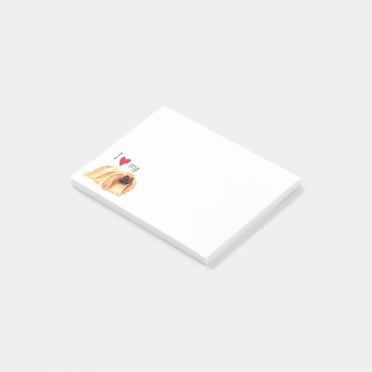 I Liebe mein Pekingese Post-it Klebezettel (angewinkelt)