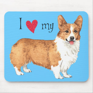 I Liebe mein Pembroke-WaliserCorgi Mousepad