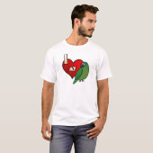 I Liebe mein Pfirsich-Front Conure T - Shirt (Vorne ganz)