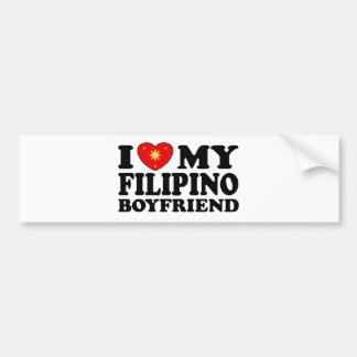 I Liebe mein philippinischer Freund Autoaufkleber