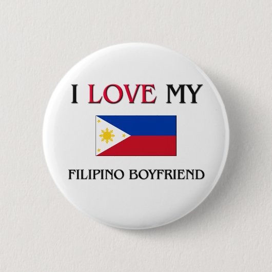 I Liebe mein philippinischer Freund Button (Vorderseite)